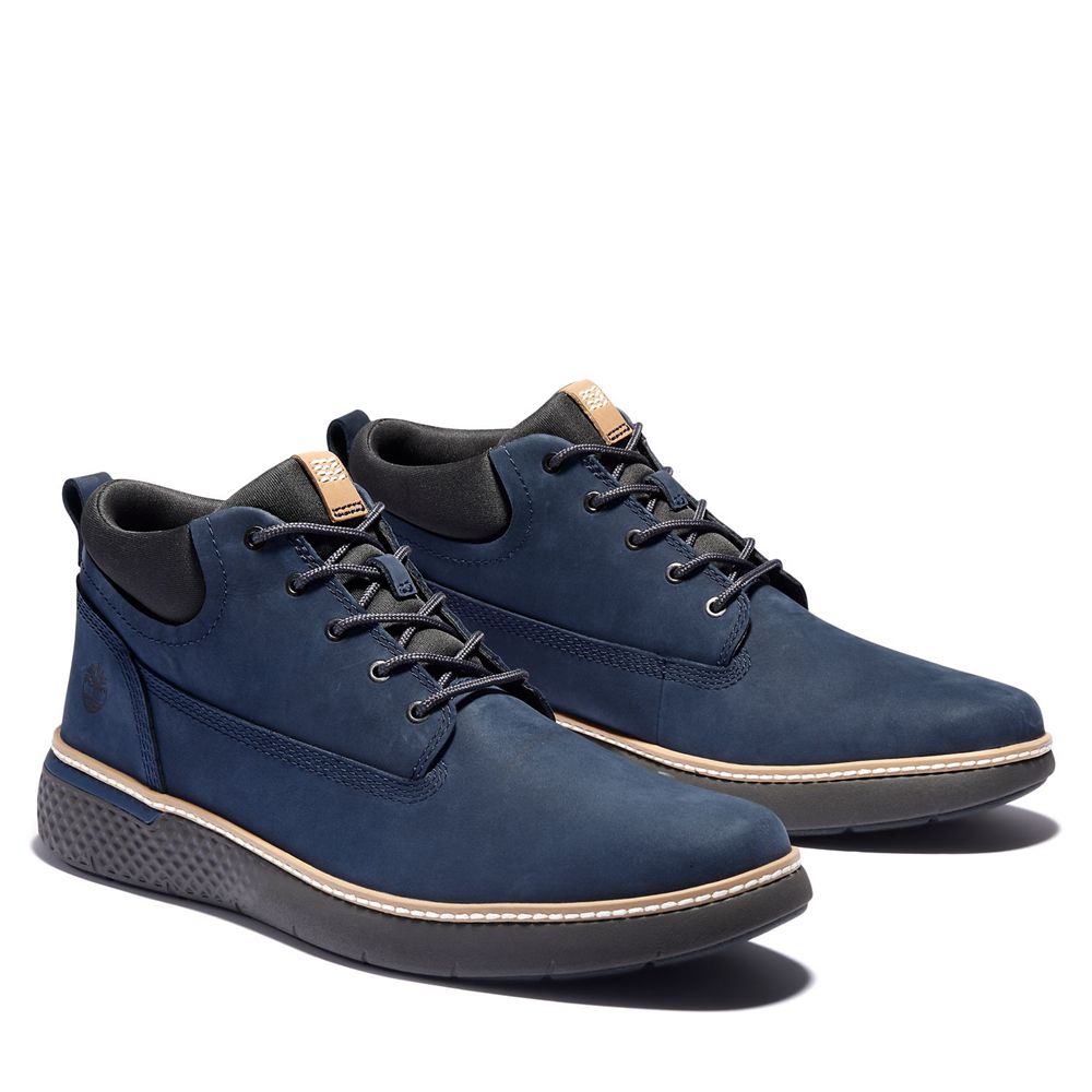 Botas de Seguridad Timberland Hombre Cross Mark Better Cuero Azul Marino - Chile VXU-184536